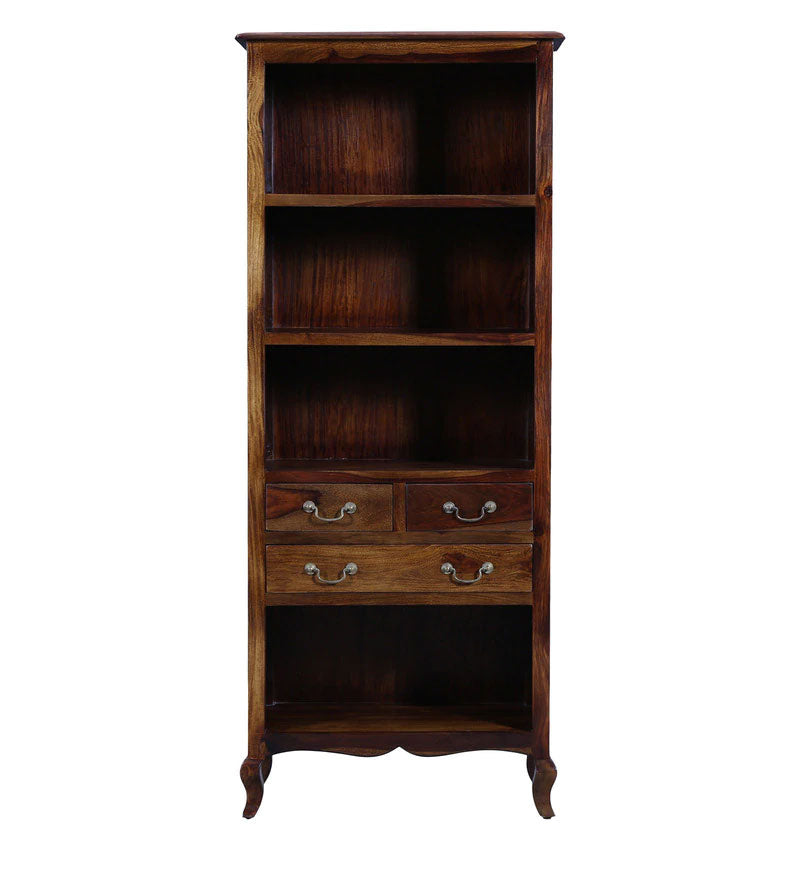 Hamlin Wood Book Shelf in Provincial Teak Finish