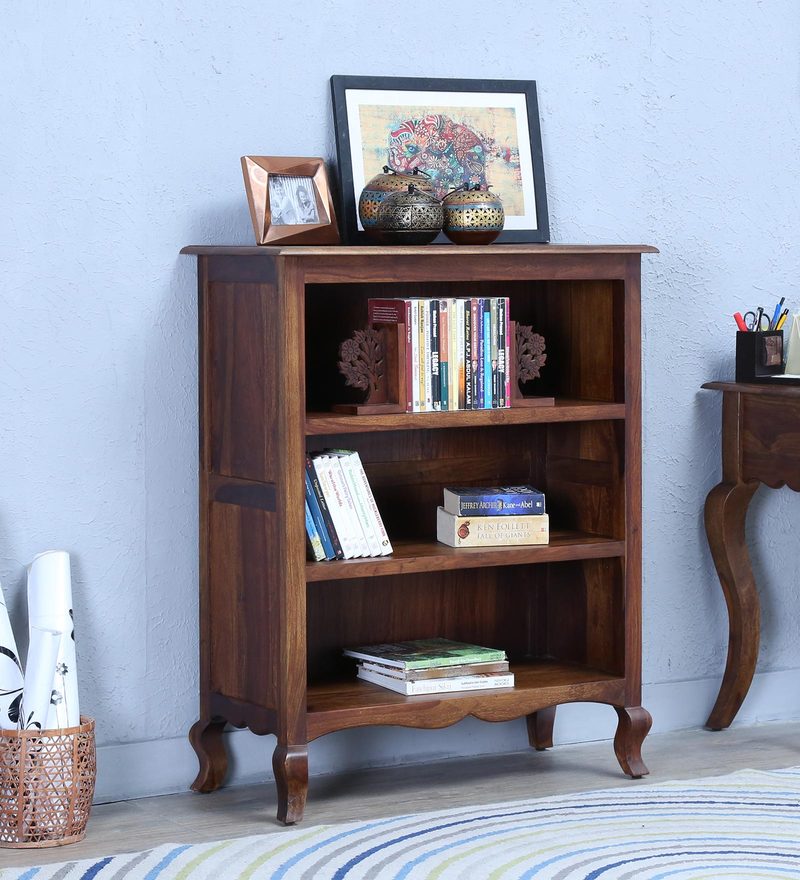 Osias Solid Wood Book Shelf in Provincial Teak Finish