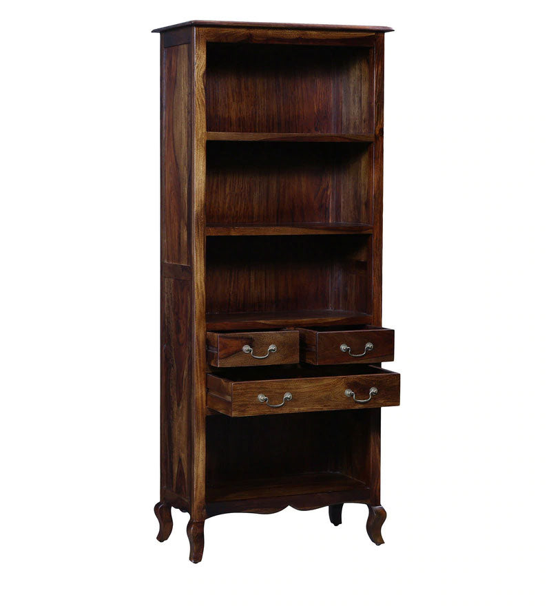 Hamlin Wood Book Shelf in Provincial Teak Finish