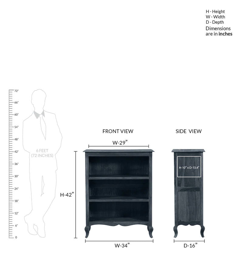Osias Solid Wood Book Shelf in Provincial Teak Finish