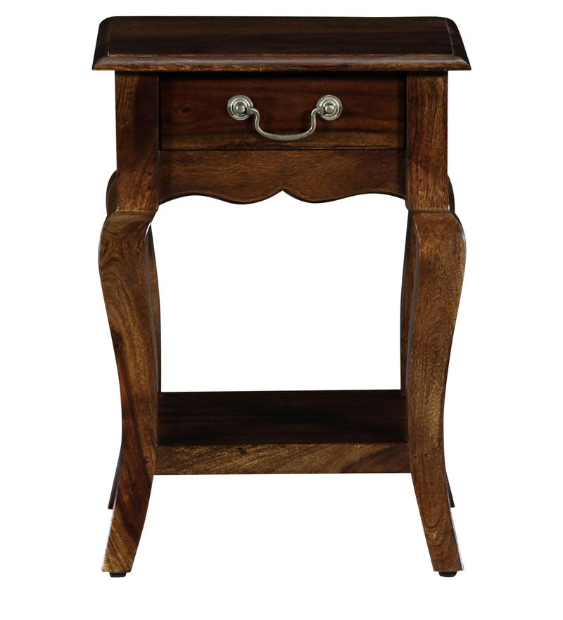 Boho Bed Anne Solid Wood Night Stand in Provincial Teak Finish