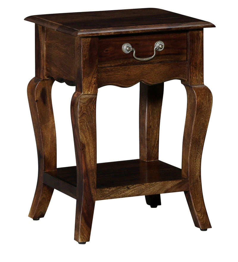 Boho Bed Anne Solid Wood Night Stand in Provincial Teak Finish