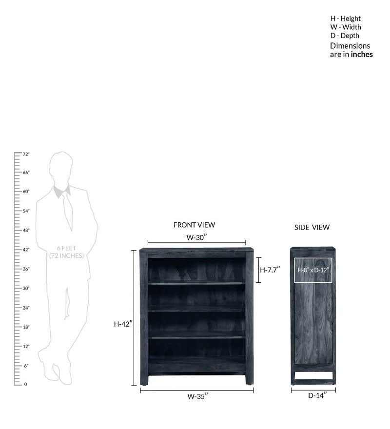 Greta Solid Wood Book Shelf in Provincial Teak Finish