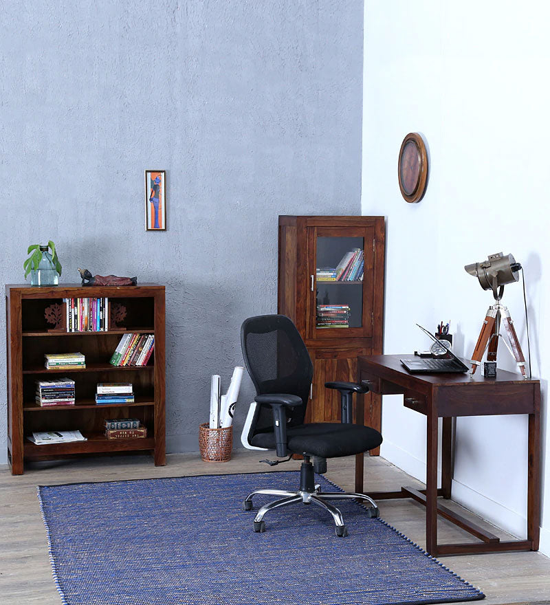 Greta Solid Wood Book Shelf in Provincial Teak Finish