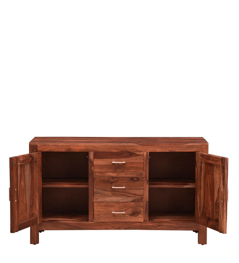 Jett Sideboard Solid Wood Sideboard in Rustic Teak Finish