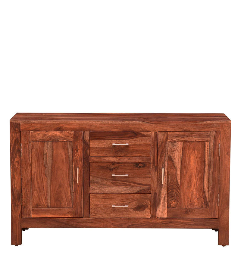 Jett Sideboard Solid Wood Sideboard in Rustic Teak Finish
