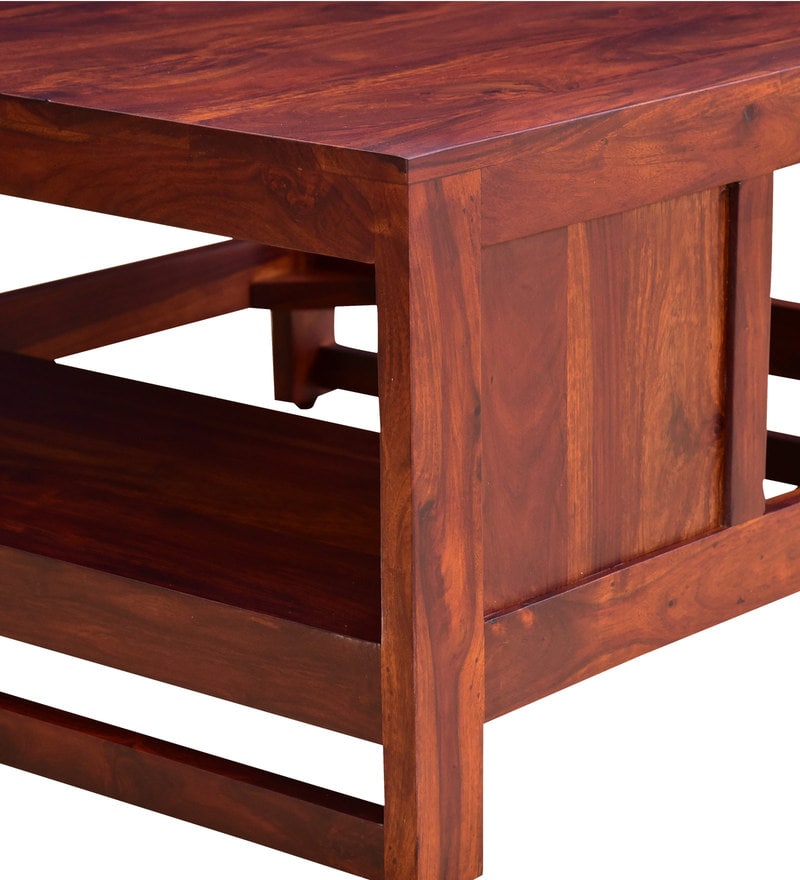 Lynet  Solid Wood Coffee Table in Honey Oak Finish