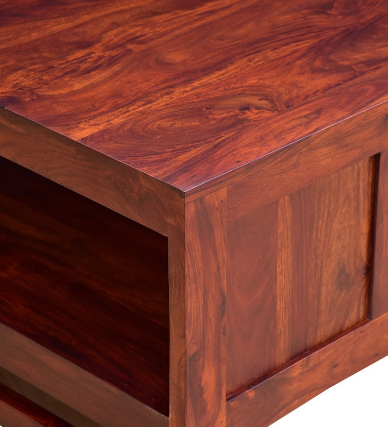 Lynet  Solid Wood Coffee Table in Honey Oak Finish