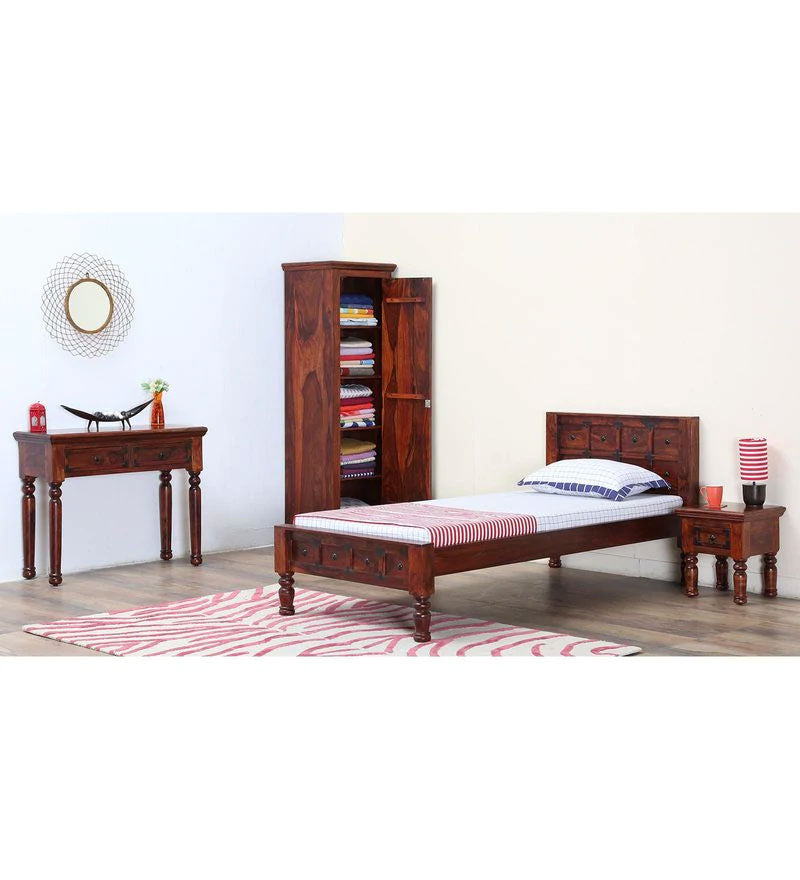 Wagner Bed Ayasa Solid Wood Night Stand in Honey oak Finish
