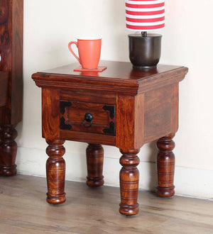 Wagner Bed Ayasa Solid Wood Night Stand in Honey oak Finish