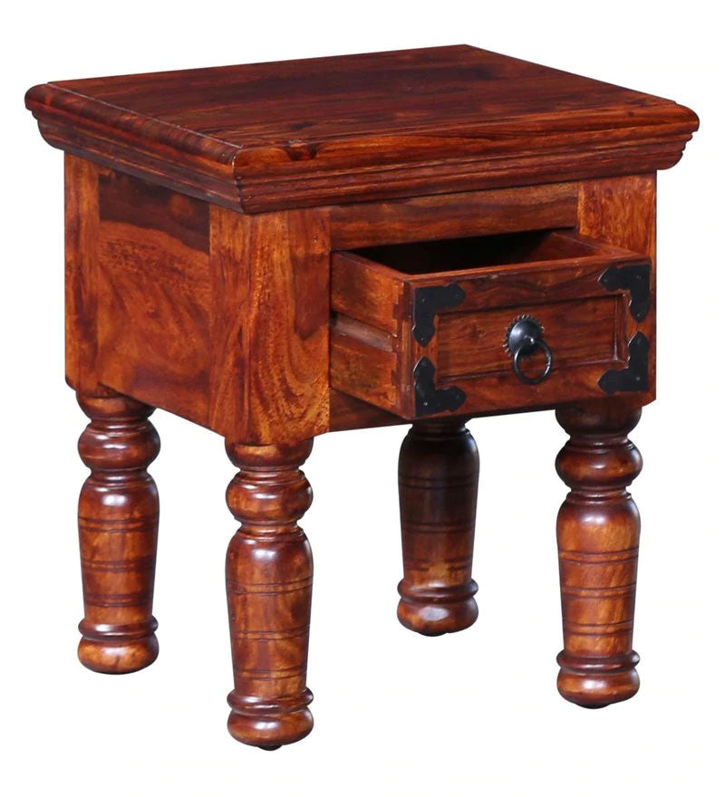 Wagner Bed Ayasa Solid Wood Night Stand in Honey oak Finish