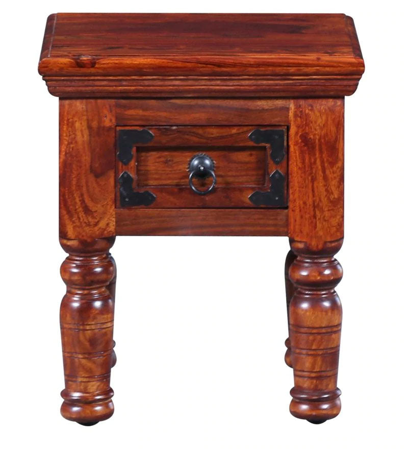 Wagner Bed Ayasa Solid Wood Night Stand in Honey oak Finish