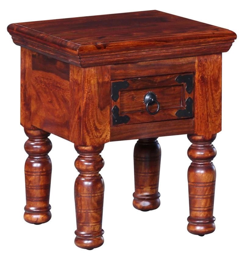 Wagner Bed Ayasa Solid Wood Night Stand in Honey oak Finish