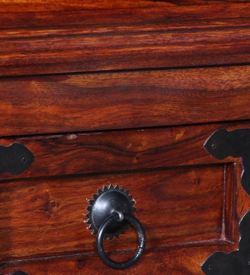 Wagner Bed Ayasa Solid Wood Night Stand in Honey oak Finish
