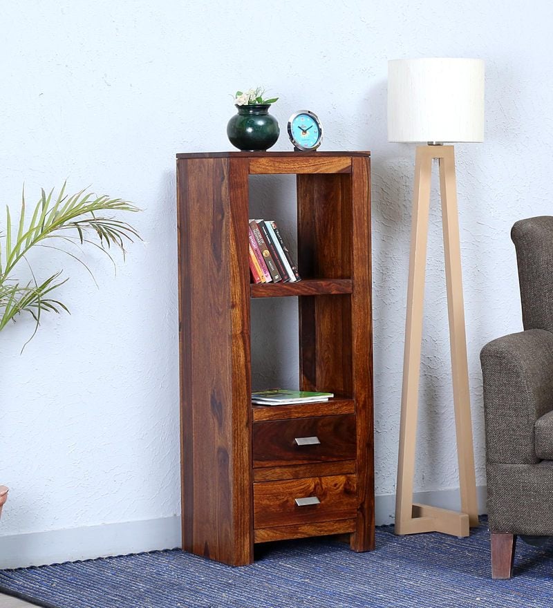 Bryan Solid Wood Book Shelf In Honey oak Finish