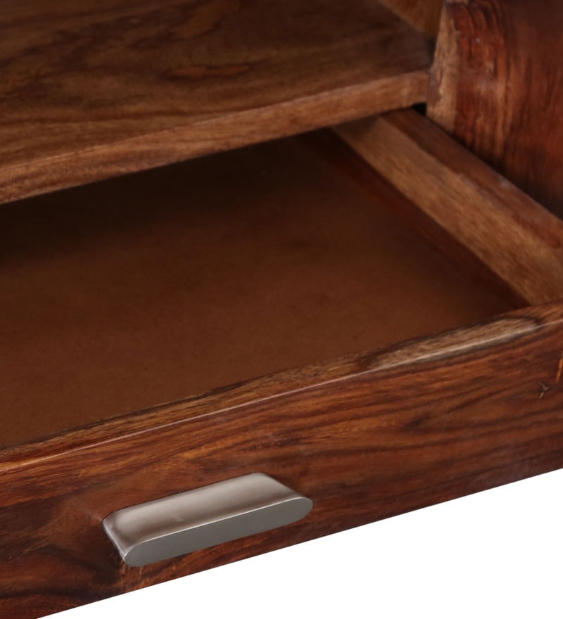 Cambrey Solid Wood Book Shelf in Warm Walnut Finish