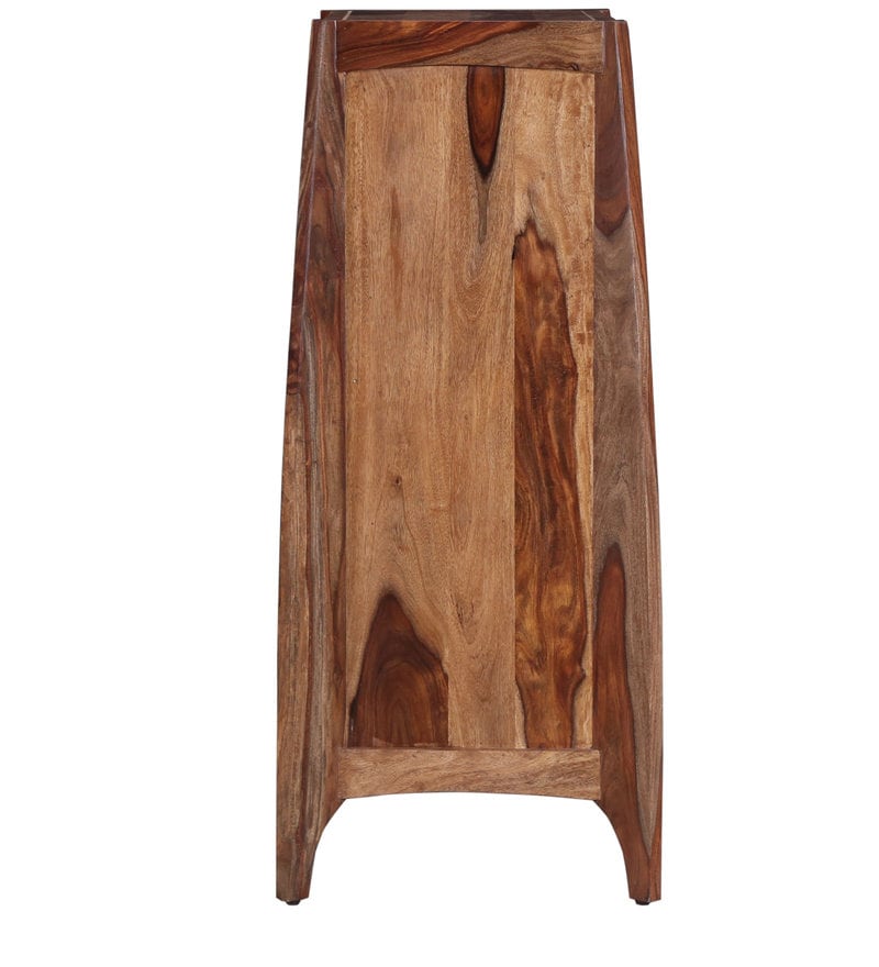 Cambrey Solid Wood Book Shelf in Warm Walnut Finish
