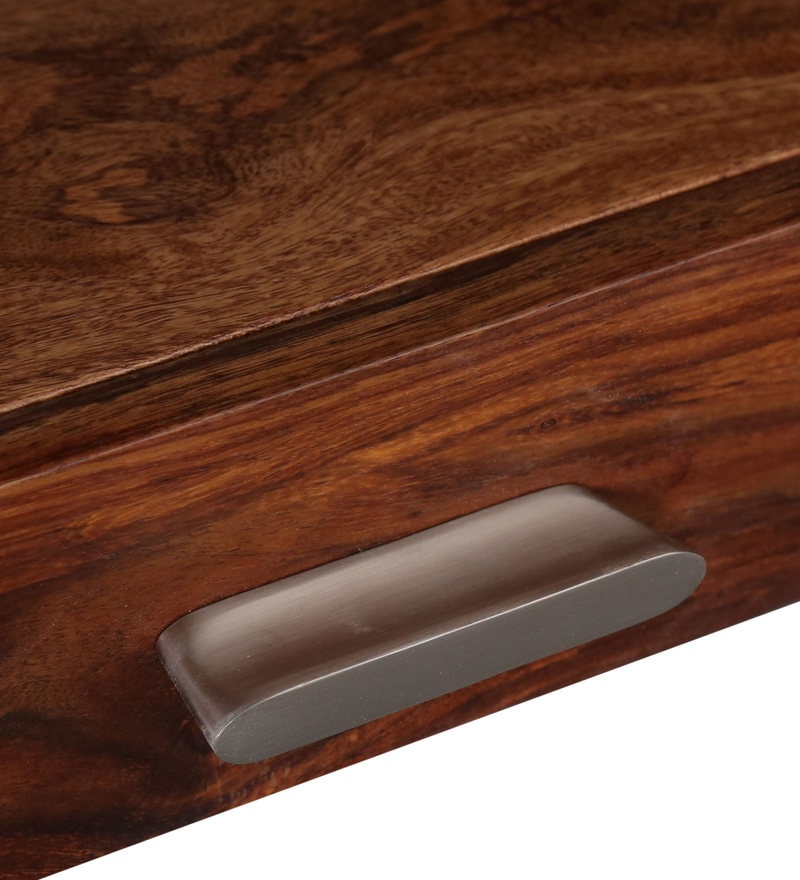 Cambrey Solid Wood Book Shelf in Warm Walnut Finish