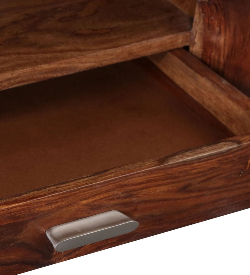 Cambrey Solid Wood Book Shelf in Warm Walnut Finish