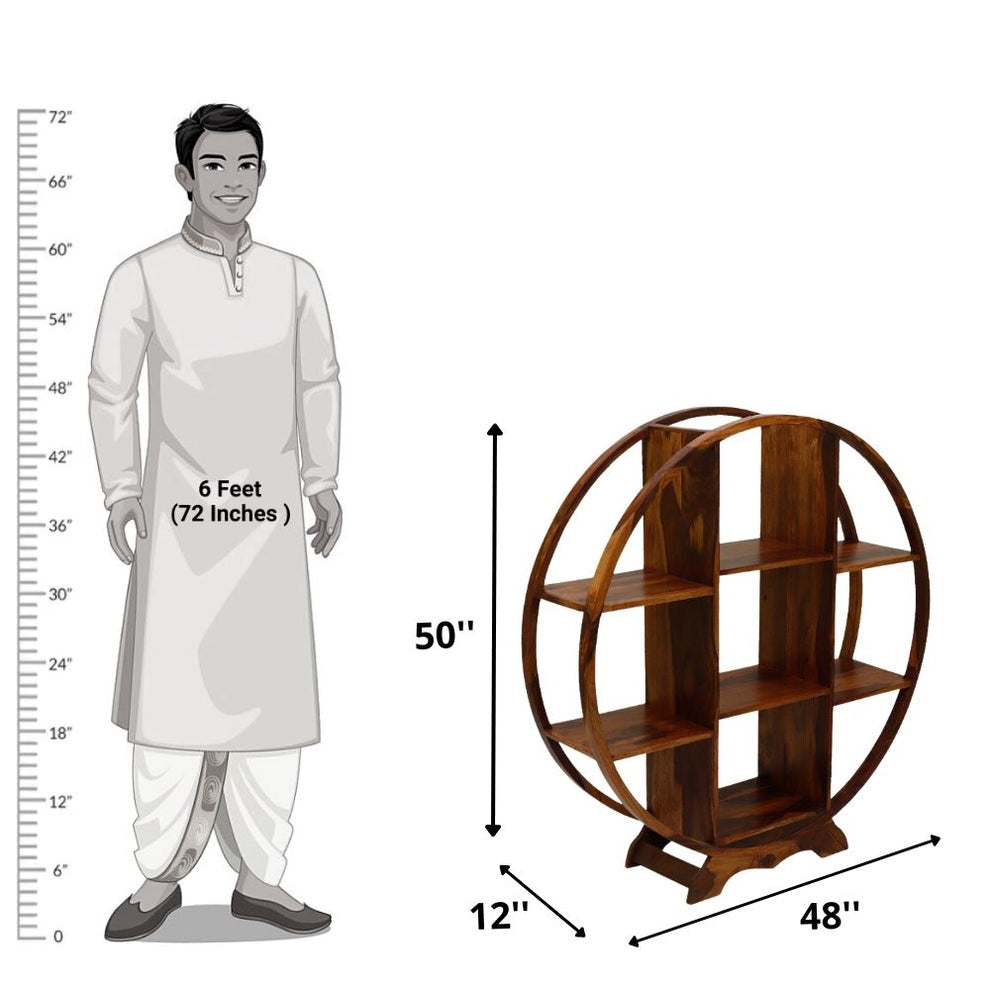 Fintan Solid Sheesham Wood Bookshelf