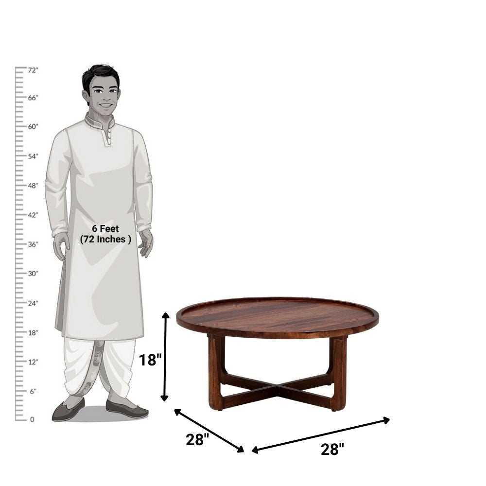 Dorian Solid Sheesham Wood Coffee Table