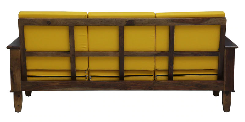 Marriott Wooden Sofa Solid Wood 3 Seater Sofa in Provincial Teak Finish