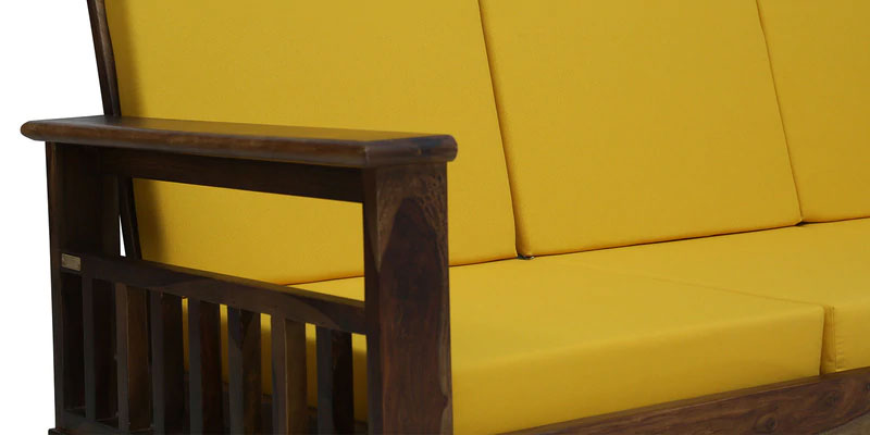 Marriott Wooden Sofa Solid Wood 3 Seater Sofa in Provincial Teak Finish