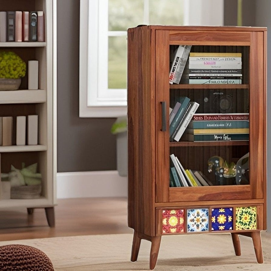 Ansel Solid Sheesham Wood Bookshelf
