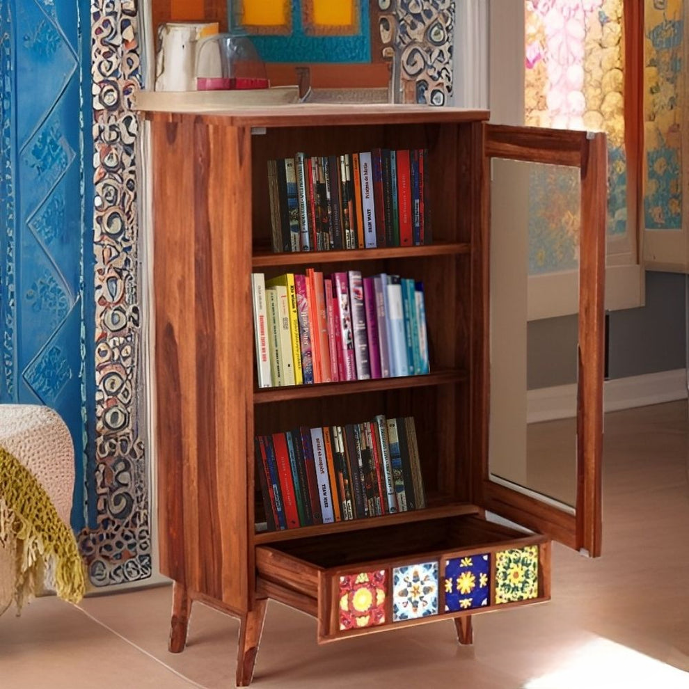 Ansel Solid Sheesham Wood Bookshelf