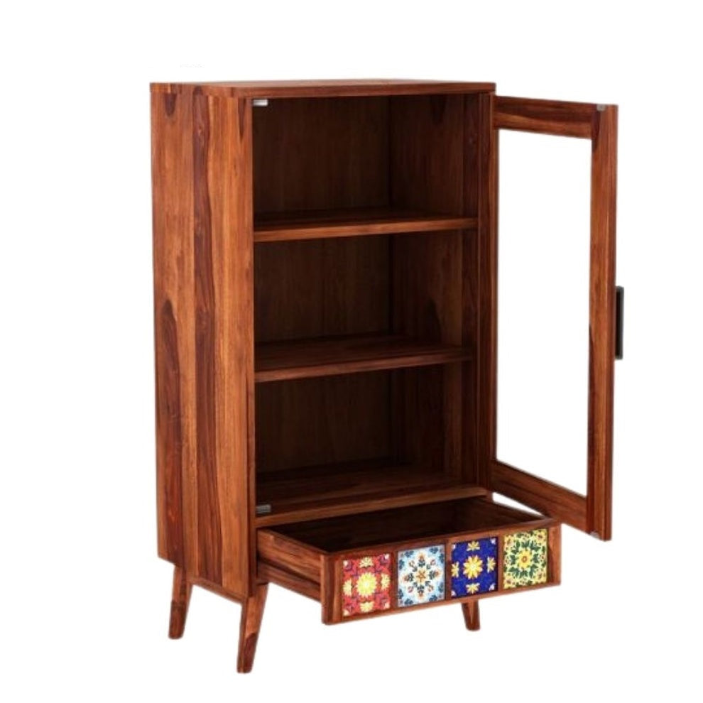 Ansel Solid Sheesham Wood Bookshelf