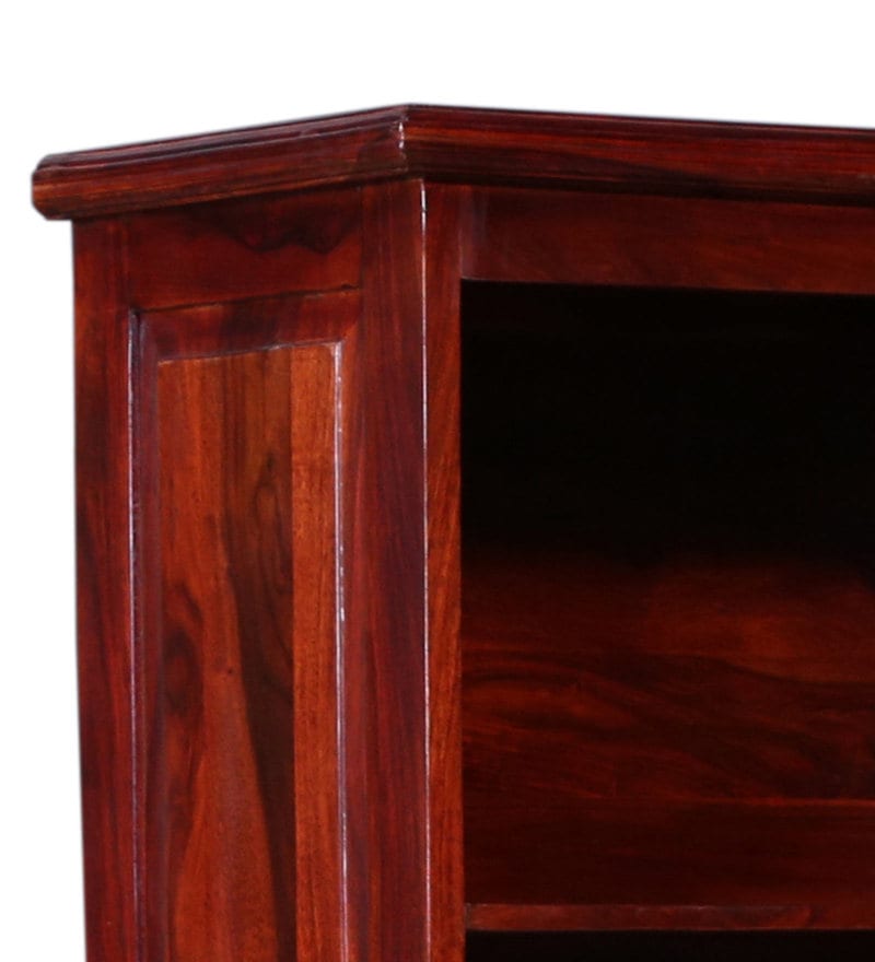 Portus Solid Wood Book Shelf in Honey Oak Finish