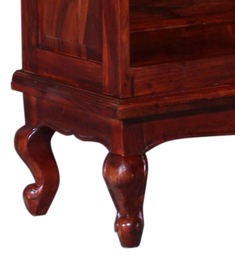 Portus Solid Wood Book Shelf in Honey Oak Finish