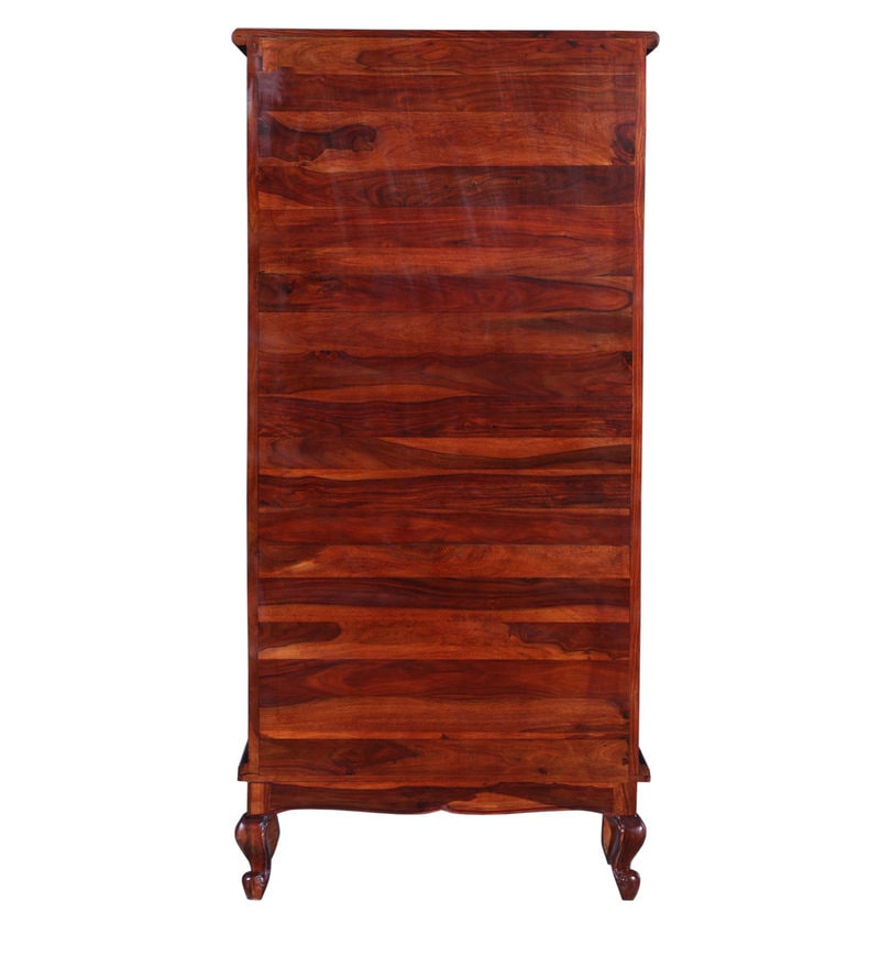 Portus Solid Wood Book Shelf in Honey Oak Finish