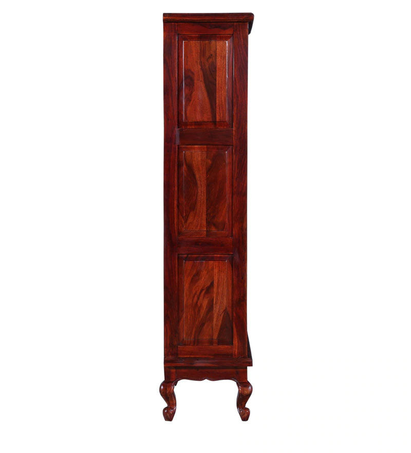 Portus Solid Wood Book Shelf in Honey Oak Finish