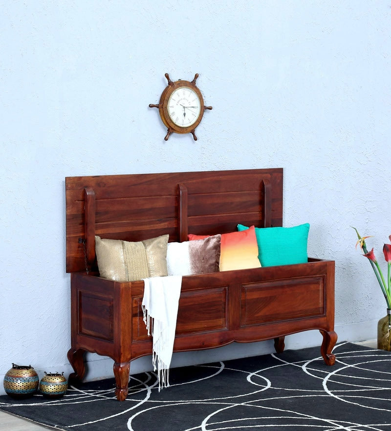 Darbus Wood Trunk in Honey Oak Finish