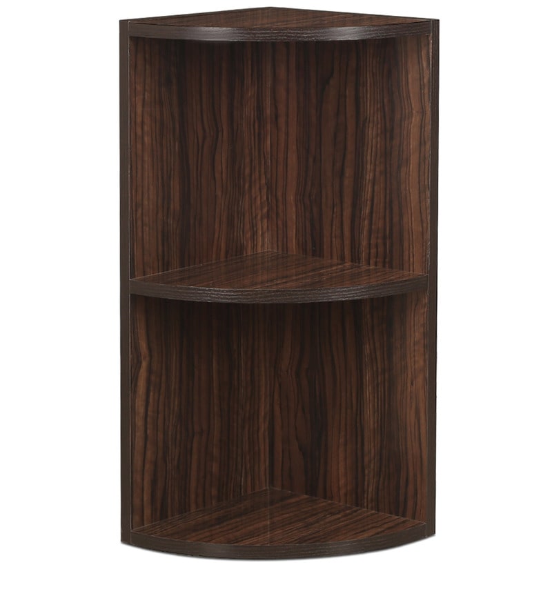 Hamlin Corner Bookshelf Brown Finish