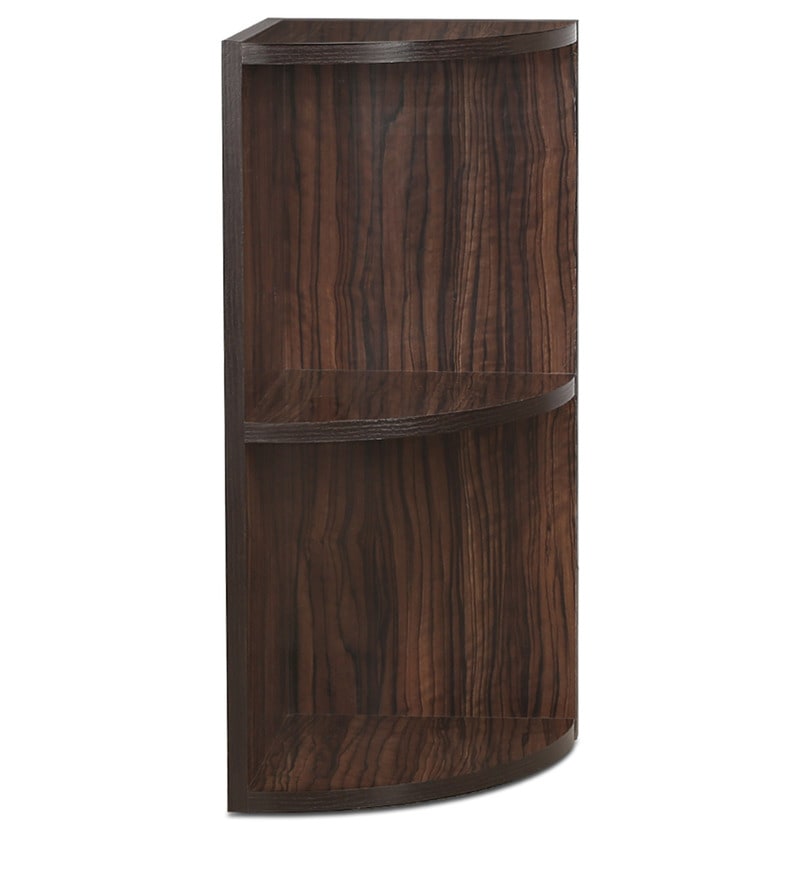 Hamlin Corner Bookshelf Brown Finish