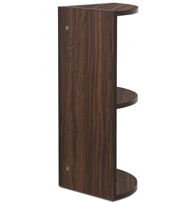 Hamlin Corner Bookshelf Brown Finish