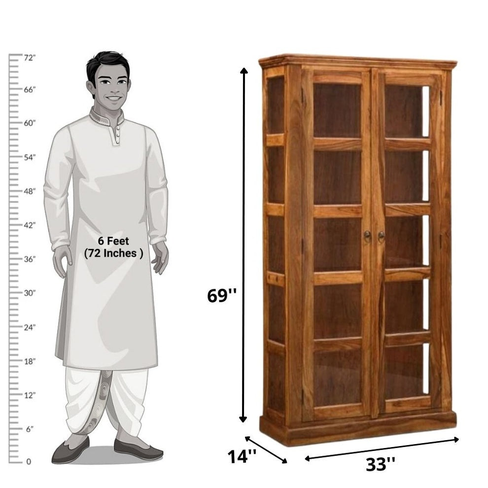 Carys Solid Sheesham Wood Bookshelf
