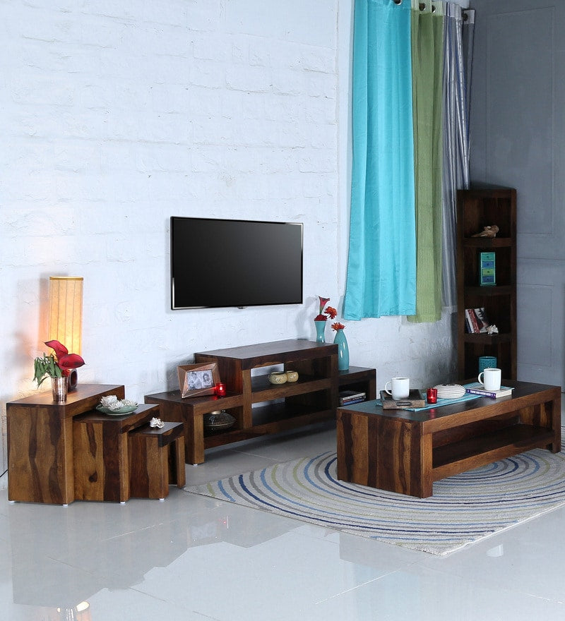 Anderson Solid Wood Book Shelf in Provincial Teak Finish
