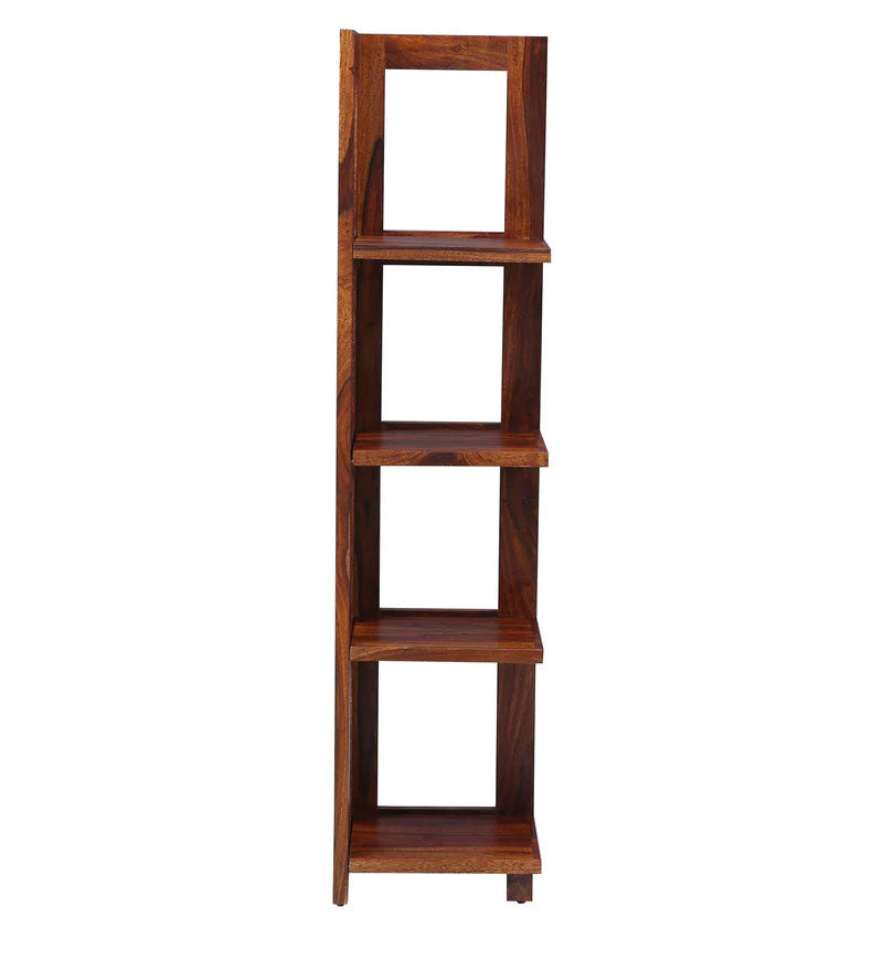 Severino Solid Wood Book Shelf in Honey Oak Finish