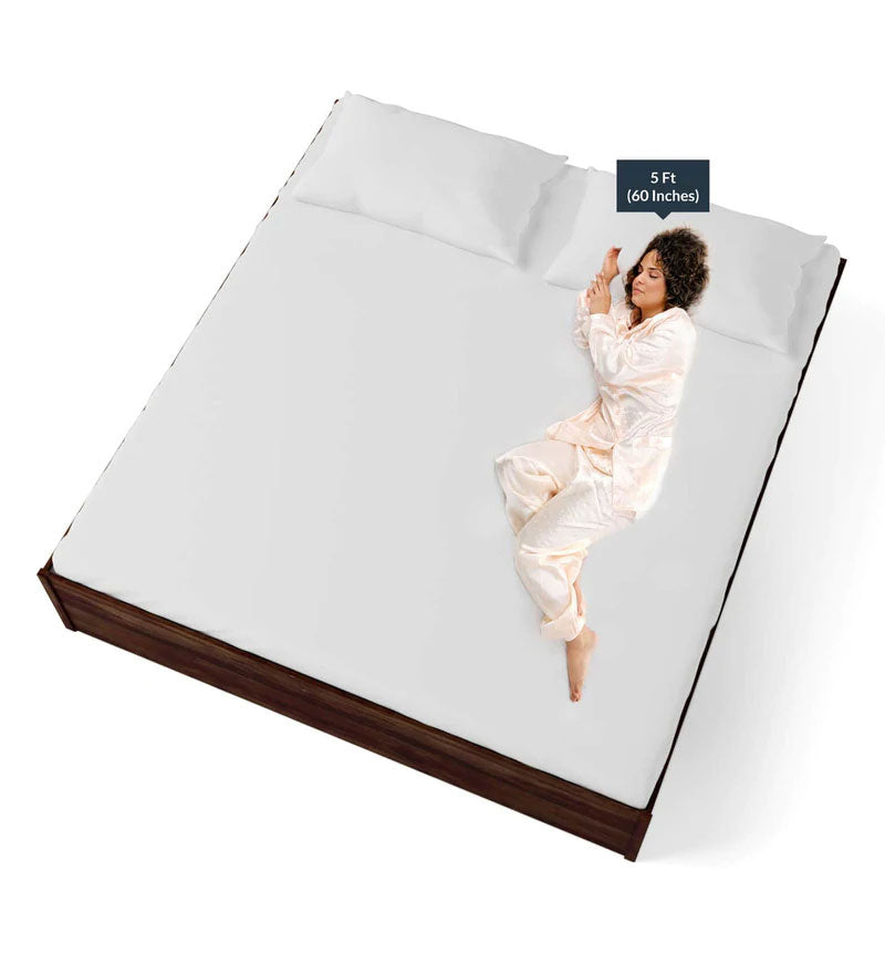 Hout Solid Wood King Size Bed with Storage in Provincial Teak Finish