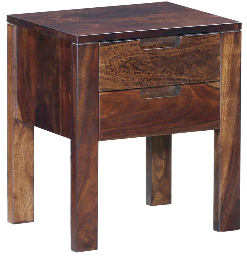 Drewno Bed Enkel Solid Wood Night Stand in Provincial Teak Finish