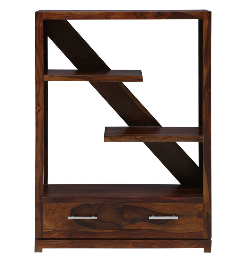 Pietro Solid Wood Book Shelf in Dual Tone Finish