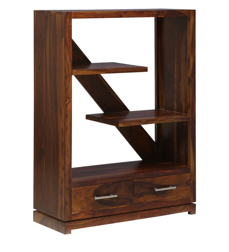 Pietro Solid Wood Book Shelf in Dual Tone Finish