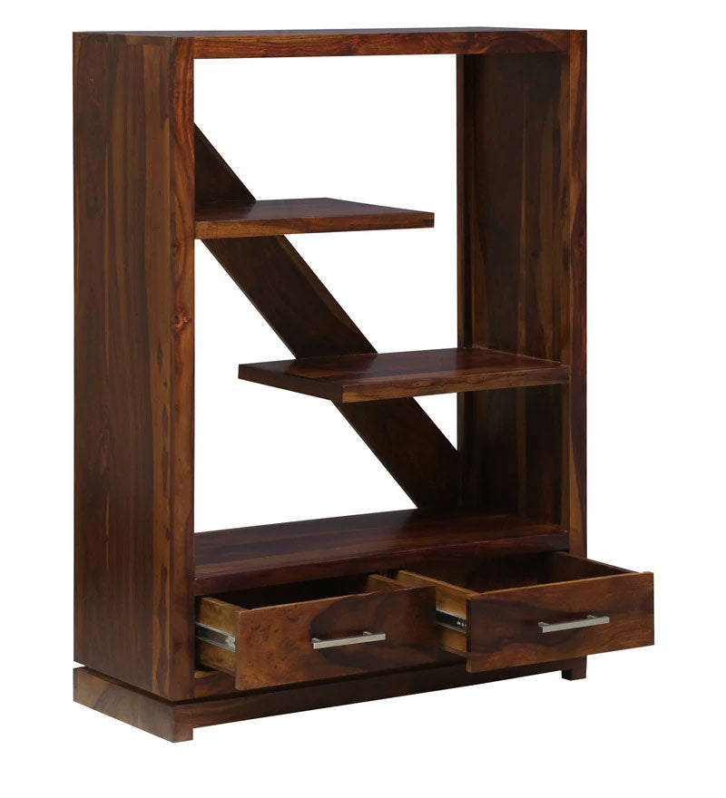 Pietro Solid Wood Book Shelf in Dual Tone Finish