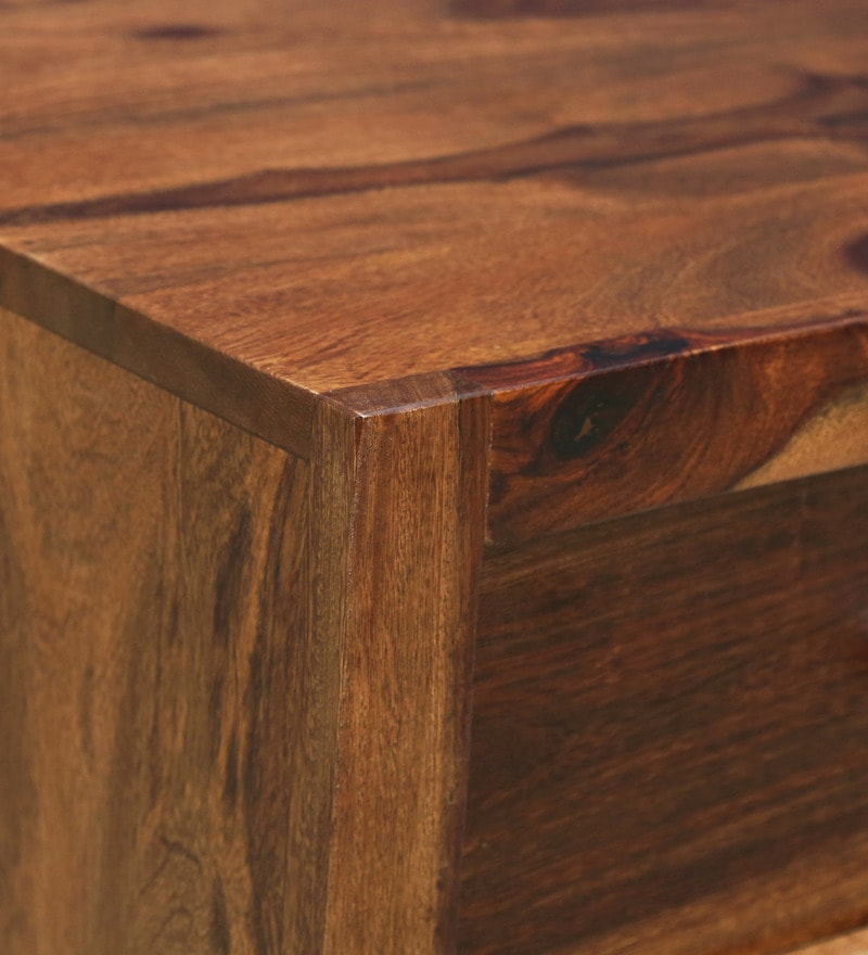 Harley Bed Gilliane Solid Wood Bedside Chest in Rustic Teak Finish