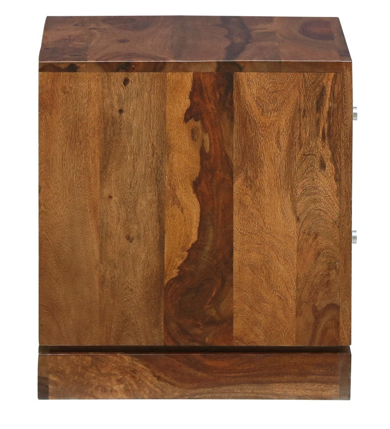 Harley Bed Gilliane Solid Wood Bedside Chest in Rustic Teak Finish