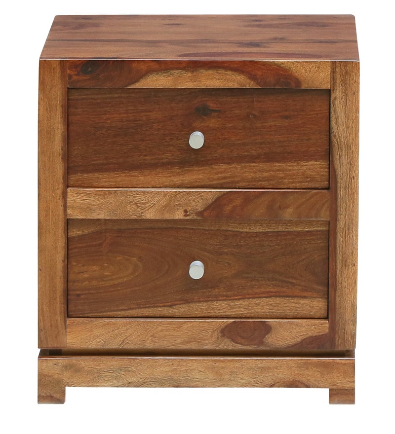 Harley Bed Gilliane Solid Wood Bedside Chest in Rustic Teak Finish