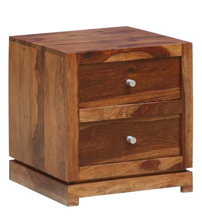 Harley Bed Gilliane Solid Wood Bedside Chest in Rustic Teak Finish
